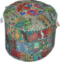 Large Pouf Green Ottomans