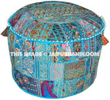 Large Pouf Ottoman-Jaipur Handloom