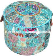 Large Round Ottoman-Jaipur Handloom
