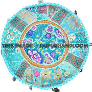 Large Round Ottoman-Jaipur Handloom