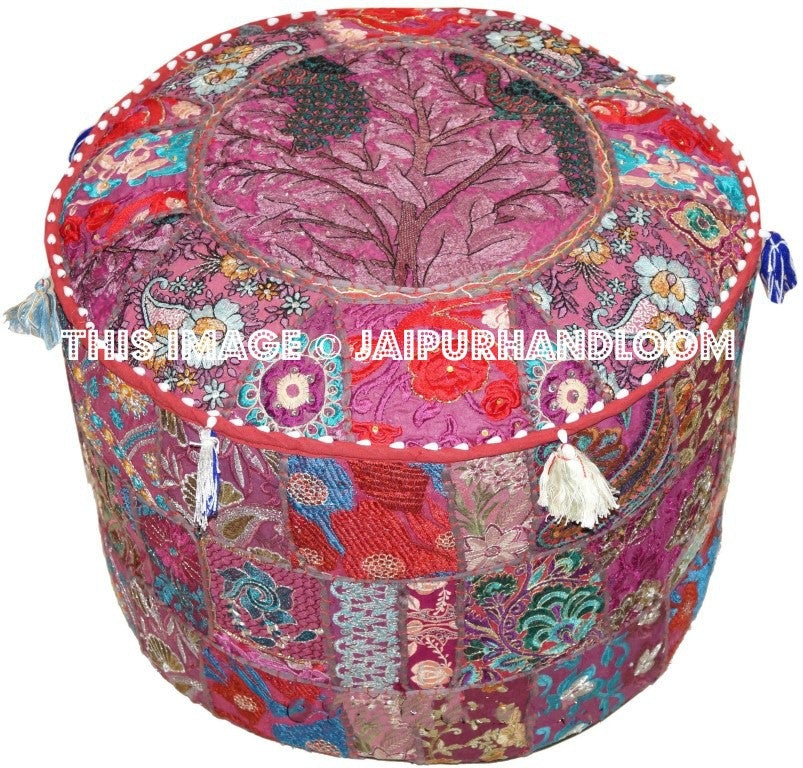Latrobe Pouf ottomans - 22X12 inches-Jaipur Handloom