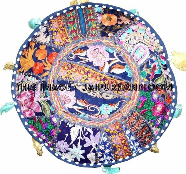 Lismore Pouffe - 18X13 inches-Jaipur Handloom