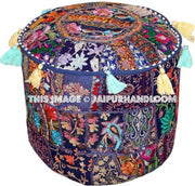 Lismore Pouffe - 18X13 inches-Jaipur Handloom