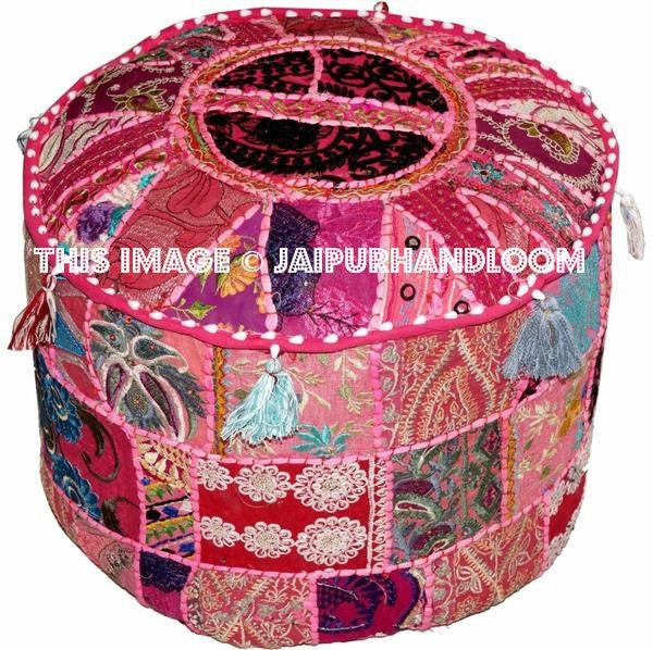 Liverpool Poufs - 18X13 inches-Jaipur Handloom