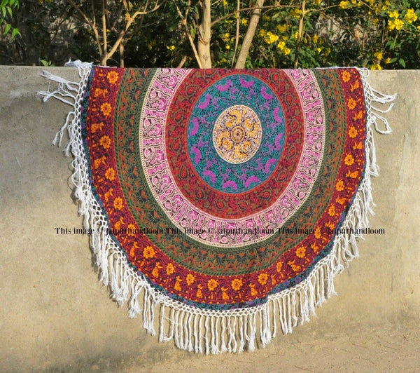 Lola Round Table Cloth-Jaipur Handloom