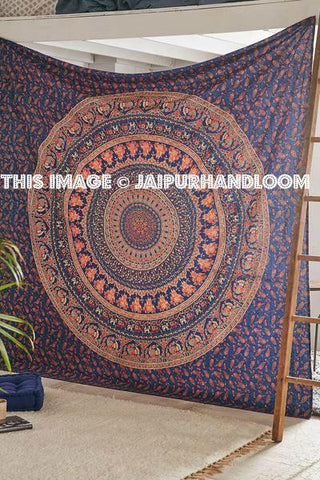 Magical Thinking Logan Medallion Tapestry Cotton Indian Mandala Bedspread-Jaipur Handloom