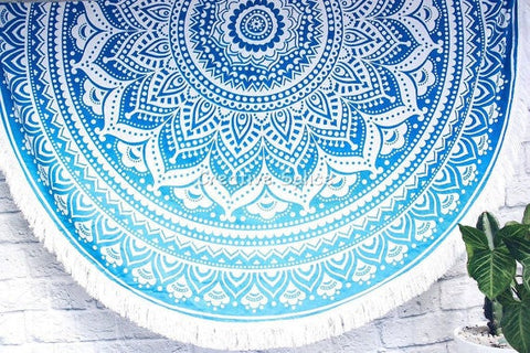 Mandala Beach Round Rugs-Jaipur Handloom