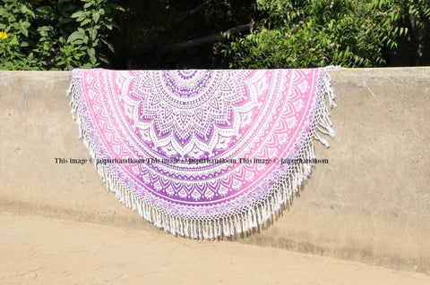 Mandala Beach Throw Blankets-Jaipur Handloom