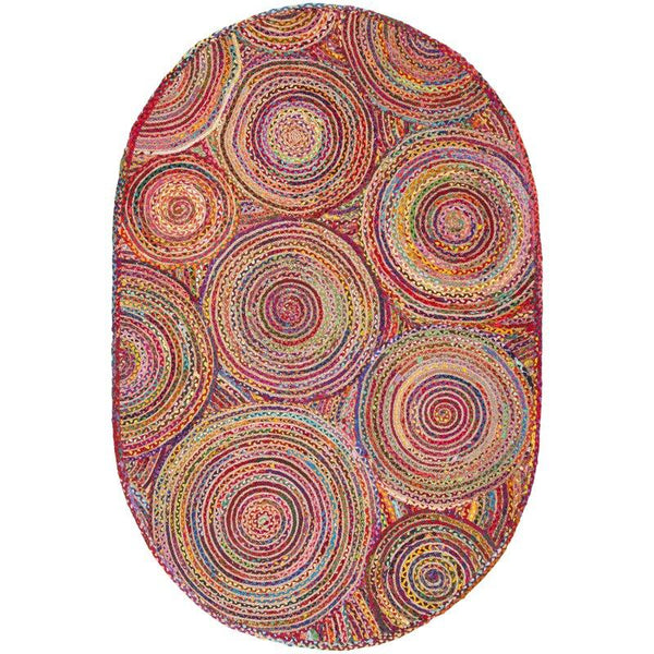 Mandala Pattern Oval Area rug for Living Room 8 X 10 Feet