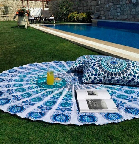 Mandala Round Beach Towels Bohemian Round Table cloth Hippie Tapestry-Jaipur Handloom