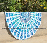 Mandala Round Towels Bohemian Dorm Room Tapestry Cotton Yoga Mat-Jaipur Handloom
