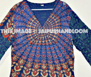 Maternity dress Tunics for Women, plus size bohemian gypsy dress, hippie tunic top, gypsy dress, cotton kaftan-Jaipur Handloom