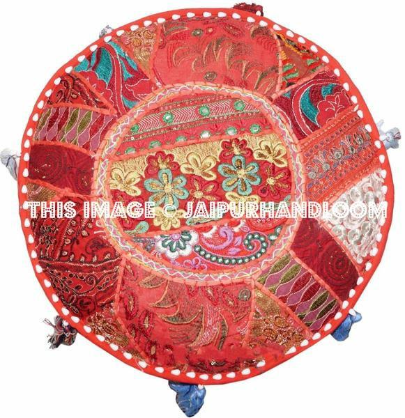 Matta Poufs - 18X13 inches-Jaipur Handloom
