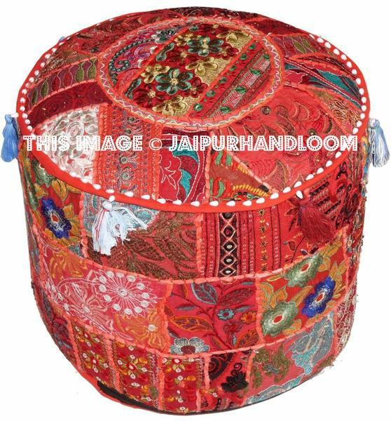 Matta Poufs - 18X13 inches-Jaipur Handloom
