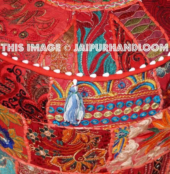 Matta Poufs - 18X13 inches-Jaipur Handloom