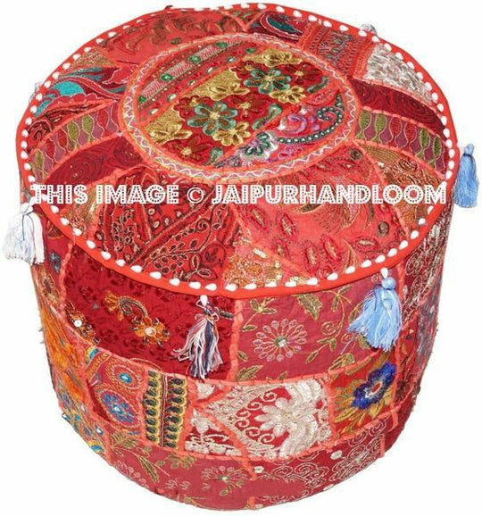 Matta Poufs - 18X13 inches-Jaipur Handloom