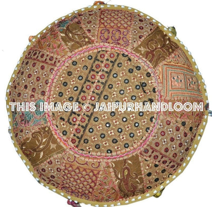 Melton Ottomans & Poufs - 22X12 inches-Jaipur Handloom