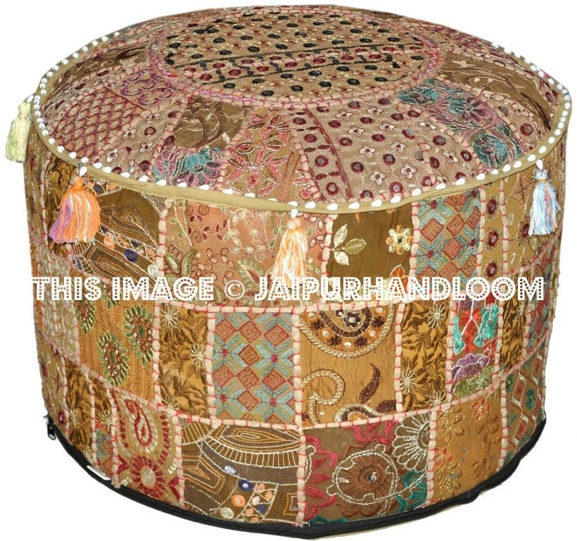 Melton Ottomans & Poufs - 22X12 inches-Jaipur Handloom
