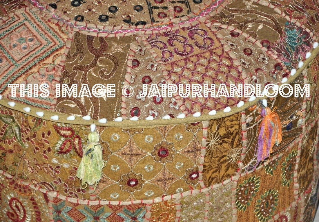 Melton Ottomans & Poufs - 22X12 inches-Jaipur Handloom