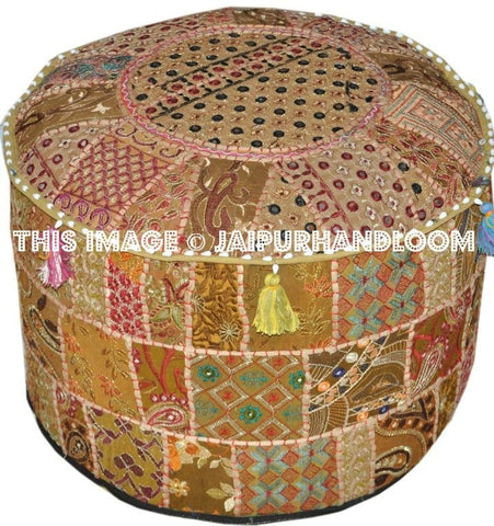 Melton Ottomans & Poufs - 22X12 inches-Jaipur Handloom