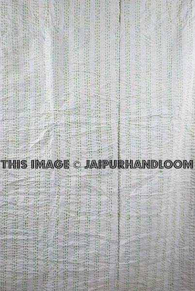 Multi Coloured Paisley Queen Kantha Quilt-Jaipur Handloom