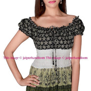Multicoloured Printed Maxi Dress long dress Evening Dress-Jaipur Handloom