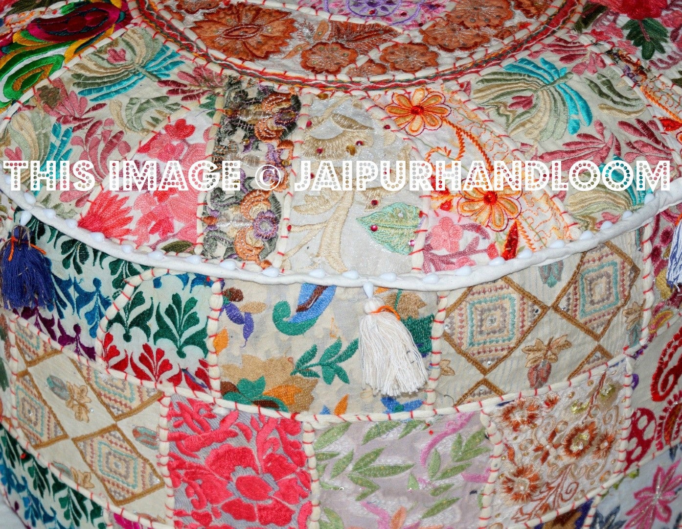 Murray Pouffe - 22X12 inches-Jaipur Handloom
