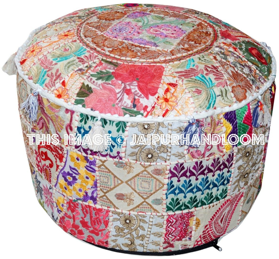 Murray Pouffe - 22X12 inches-Jaipur Handloom