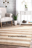 Natural Braided Jute Area Rugs Runner Kitchen Floor Carpet Mat 4X6 ft-Jaipur Handloom