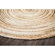Beige White Jute Area Rug for Dining Room | Jaipur Handloom