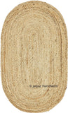 Natural Jute Braided Bathroom Rugs, Hand Woven Jute Accent Area Carpet 2 x 3 ft-Jaipur Handloom