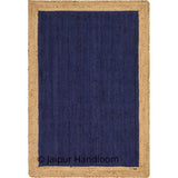 Navy Blue Braided Jute Solid Area Carpet for Office, Living Room, Bedroom | 3X4 ft-Jaipur Handloom