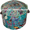 Newcastle Pouffe - 18X13 inches-Jaipur Handloom