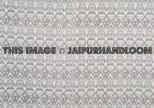ON SALE Ikat Kantha Quilt In Gray, Kantha Quilt, Ikat Quilt, Ikat Blanket Throw, Kantha Blanket Throw, Ikat Kantha Bed Cover, Gray Blanket-Jaipur Handloom