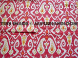 ON SALE queen Ikat Quilt in Pink paisley ikat Kantha Quilt Blanket Cotton Quilted Bedspreads,Throws, Gudari Handmade REVERSIBLE Bedding-Jaipur Handloom