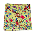 Olive Green Bird Queen Kantha Quilt Bedding