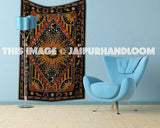 Orange Trippy Tapestries, psychedelic tapestry or sun and moon tapestry-Jaipur Handloom