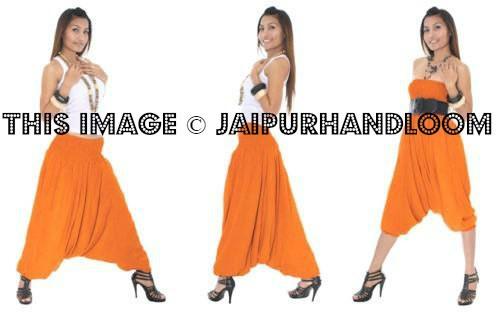 Orange harem pants for sale-Jaipur Handloom