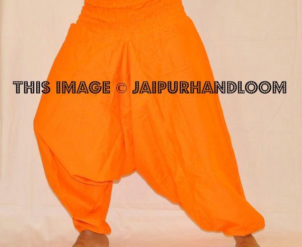 Orange mens yoga pants-Jaipur Handloom