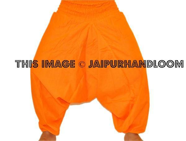 Orange mens yoga pants-Jaipur Handloom