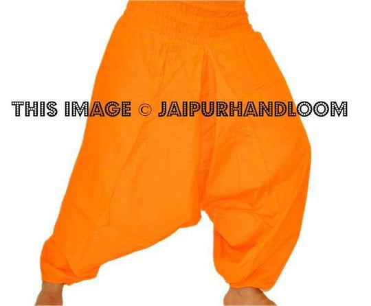Orange mens yoga pants-Jaipur Handloom