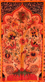 Orange temple Tree of life Tapestry Hippie Tapestry Wall hangings-Jaipur Handloom