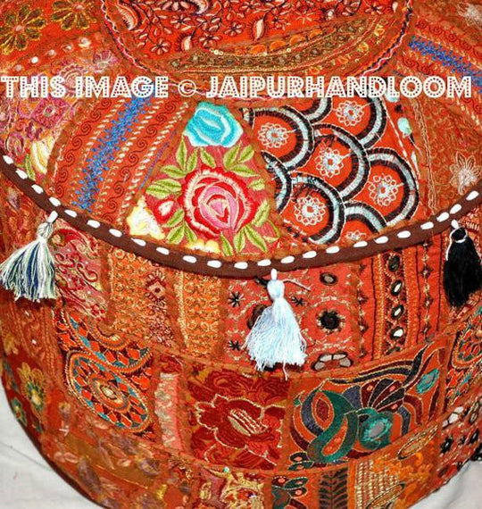 Ottomans | Footstools Indian Pouf Pouffe