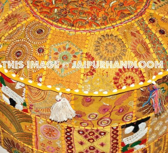 Ottomans, Footstools and Poufs-Jaipur Handloom