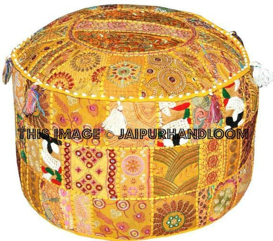 Ottomans, Footstools and Poufs-Jaipur Handloom