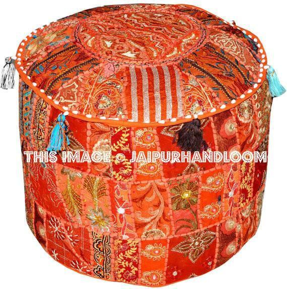 Ottomans, Poufs & Stools | Living Room Furniture | Furniture-Jaipur Handloom