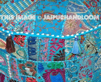 Ottomans: Tufted, Leather & Storage Ottomans-Jaipur Handloom