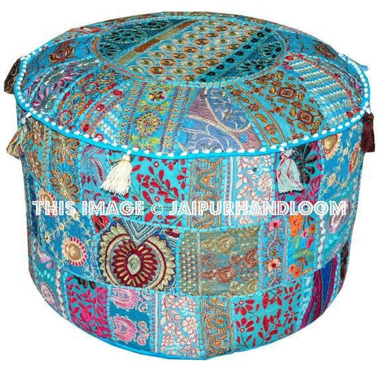 Ottomans: Tufted, Leather & Storage Ottomans-Jaipur Handloom