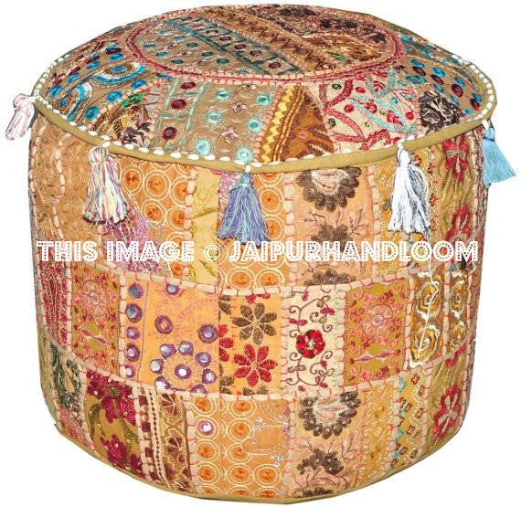 Outdoor Poufs Outdoor Ottomans on jaipurHandloom-Jaipur Handloom