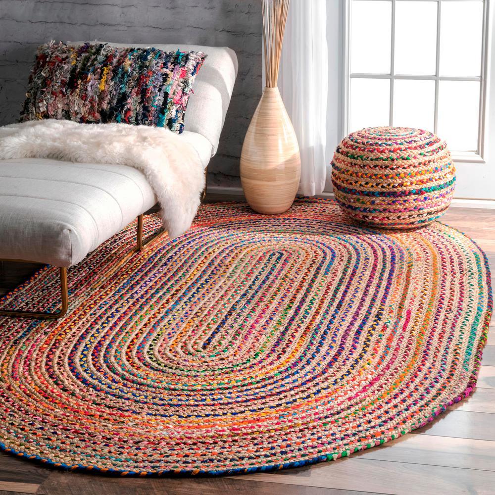 Oval 5 X 7 Area Rug Runner for Living Room